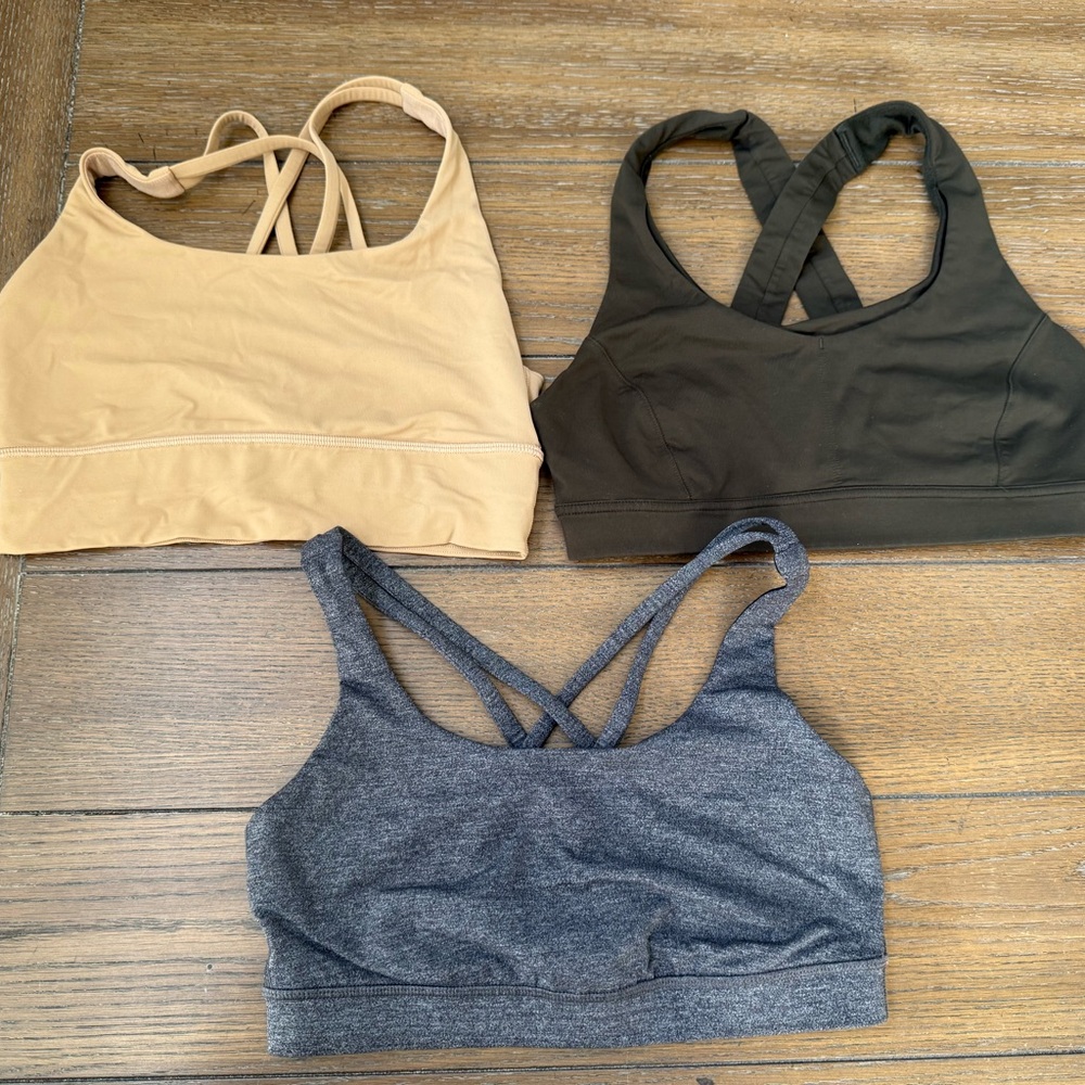 Lululemon Energy Bra lot of 3 Sz 6 🌸🌺🌸🌺